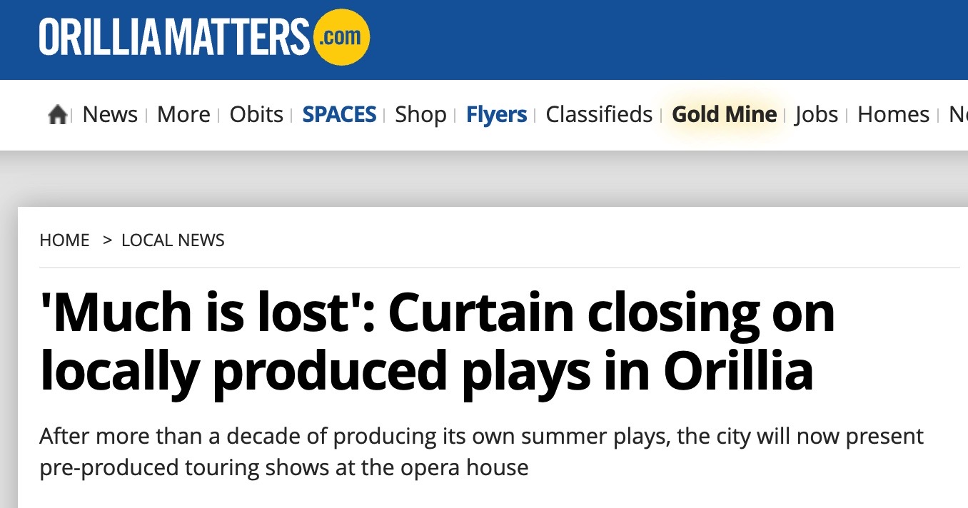 Orillia matters article screenshot